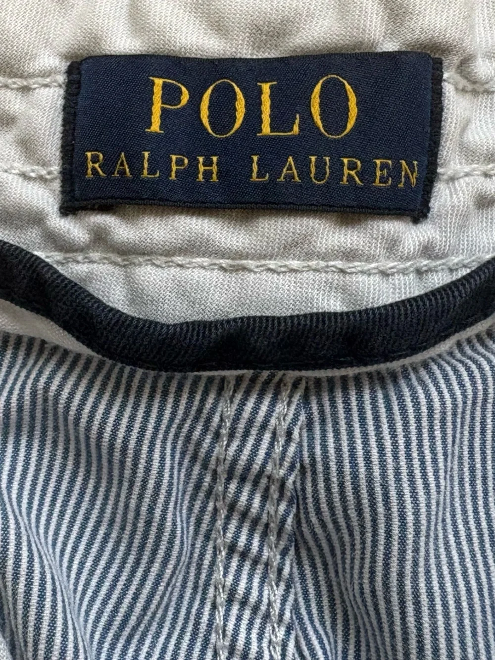 Polo Ralph Lauren 34x10 Striped Cargo Shorts Cotton Beach Preppy Casual Chino